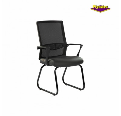 Piyestra Ria Visitor Chair Leatherette - Black